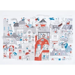 Puslespil M. 208 Brikker - I Byen