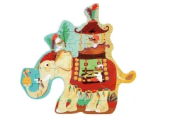 Silhuetpuslespil M. 37 Brikker - Elefant