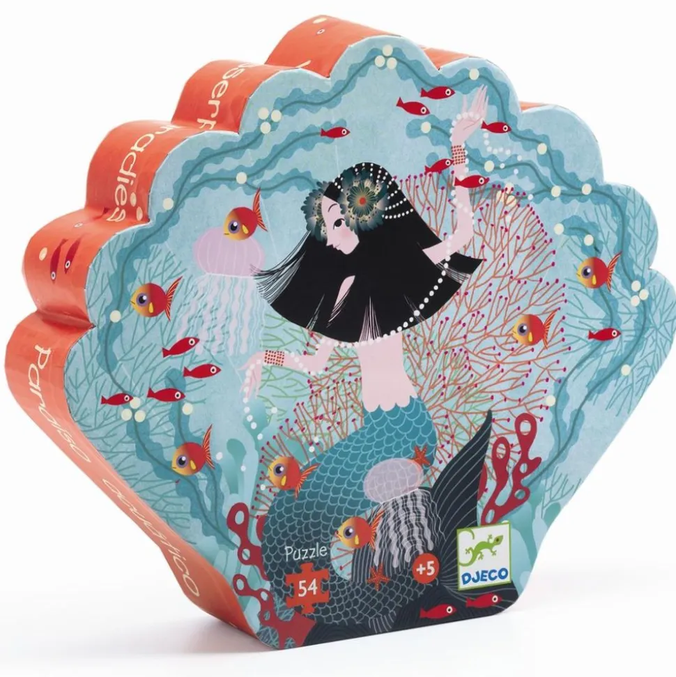 Silhuetpuslespil Med 54 Brikker -Havfrue