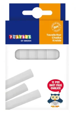 Tavlekridt - Hvid, 12 Stk