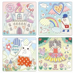 Tegneskabeloner - Kawailand, 5 Stk