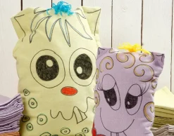 Tekstiltusser - Basisfarver, 6 Stk