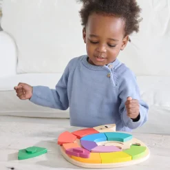 Traepuslespil M. 12 Brikker - Farveslangen