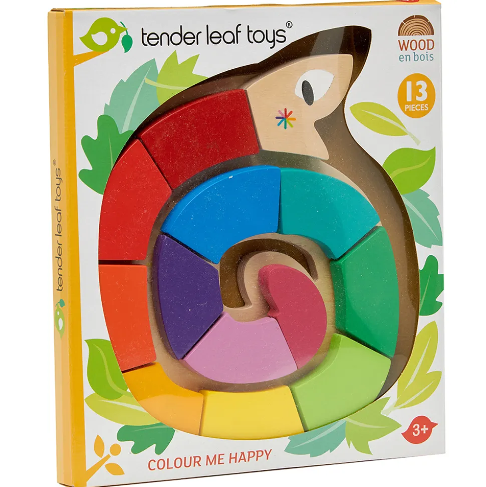 Traepuslespil M. 12 Brikker - Farveslangen