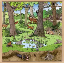 Traepuslespil M. 64 Brikker - Forar