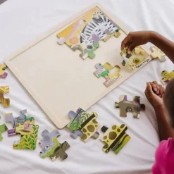 Traepuslespil M. 24 Brikker - Afrikas Dyr