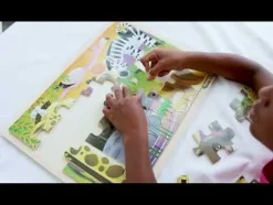 Traepuslespil M. 24 Brikker - Afrikas Dyr