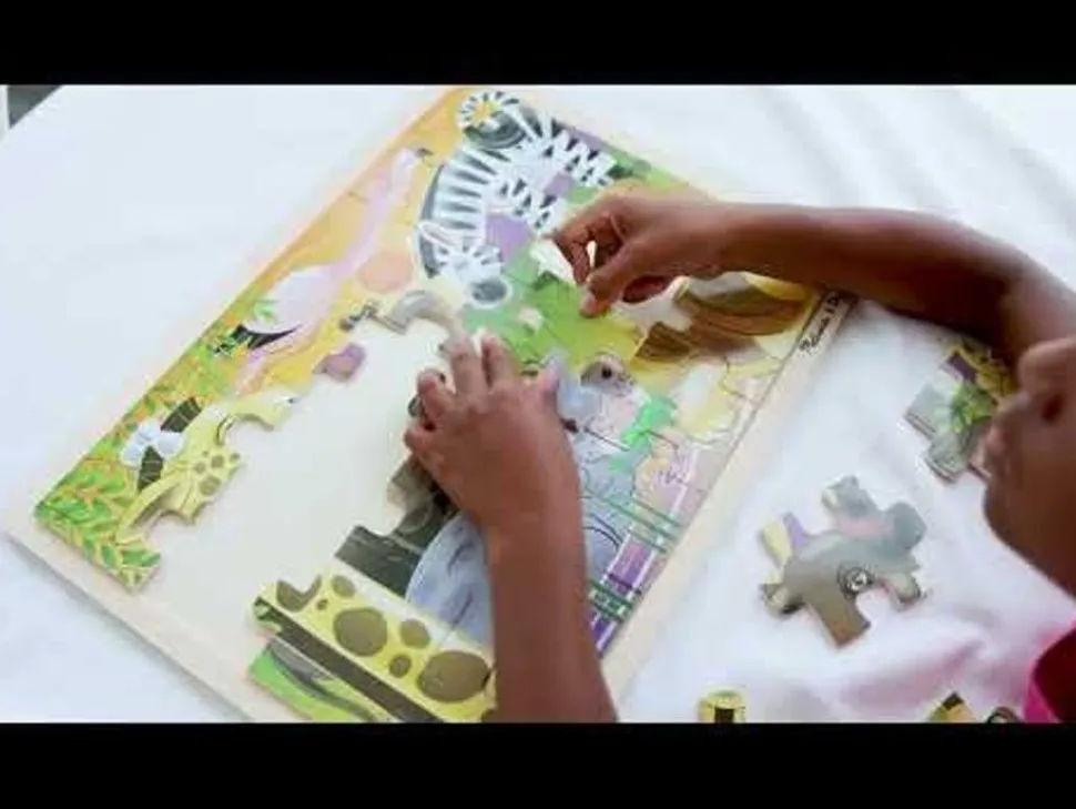 Traepuslespil M. 24 Brikker - Afrikas Dyr