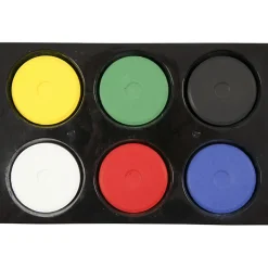 Vandfarver O4,4 Cm - Basisfarver, 6 Stk