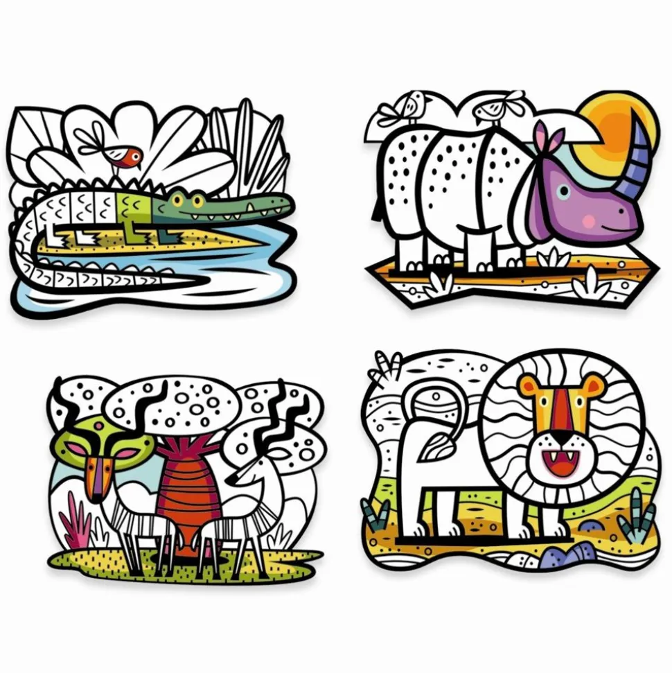 Velourmaling - Savannens Dyr