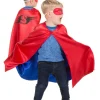 Vendbar Kappe - Rod/Bla Superhelt, Str. 3-7 Ar